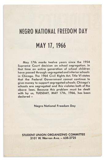 (MARTIN LUTHER KING.) Students, Join with Dr. Martin Luther King in the First Negro National Freedom Day.